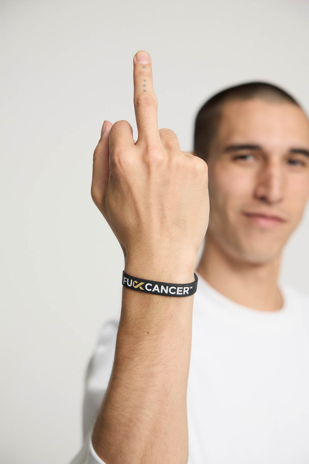 F Cancer Silicone Bracelet