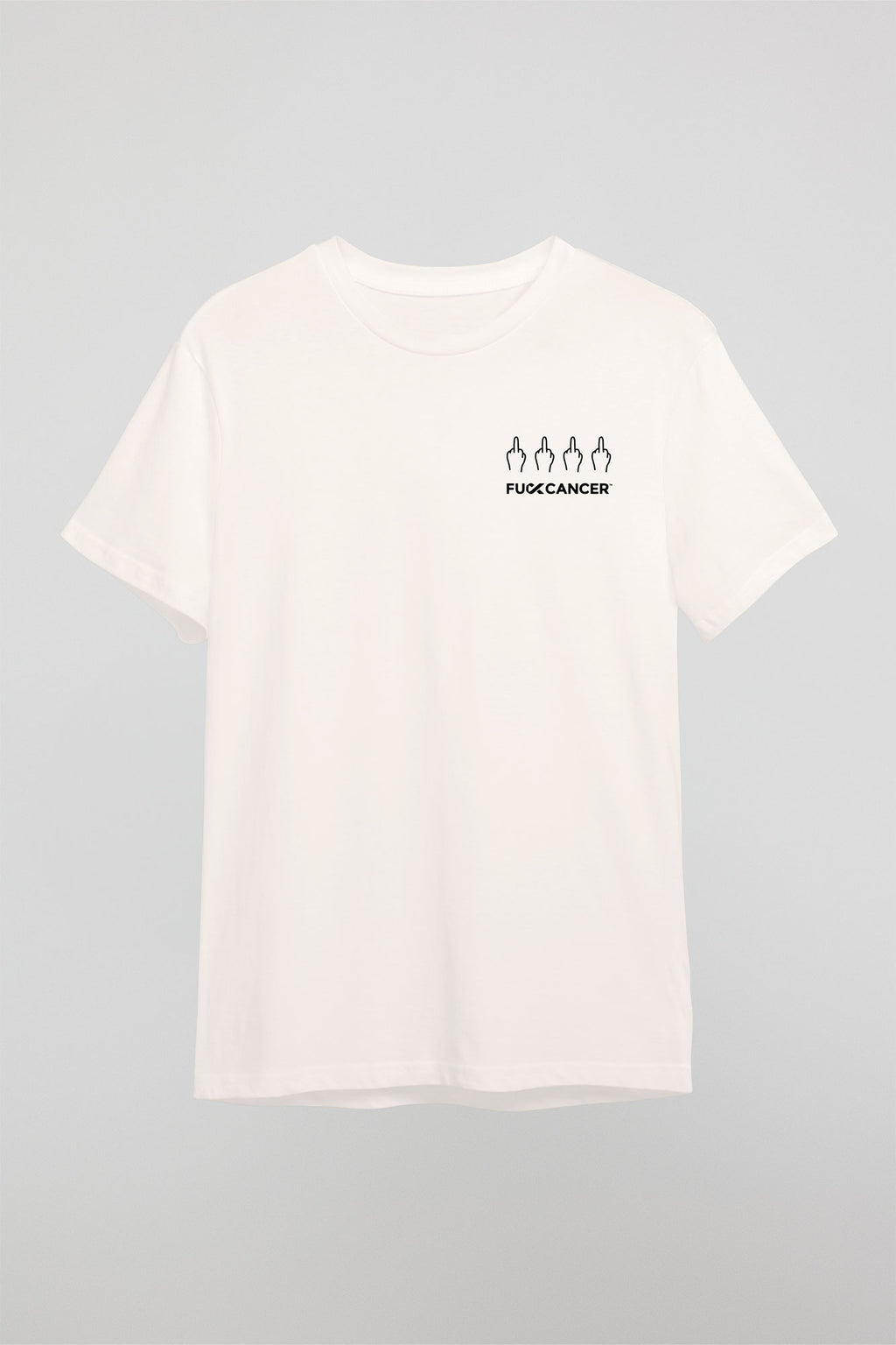 F Cancer Gestures Tee - White