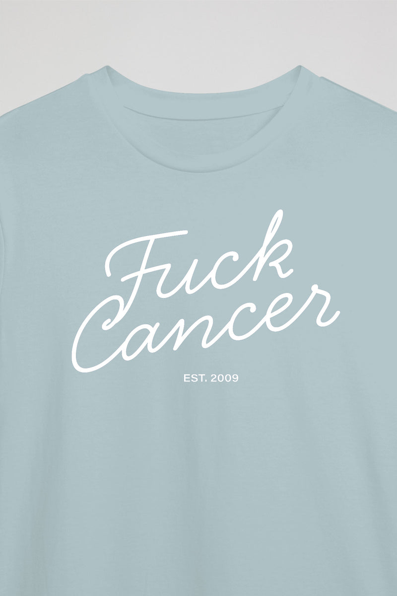 F Cancer Classic Script Tee - Blue