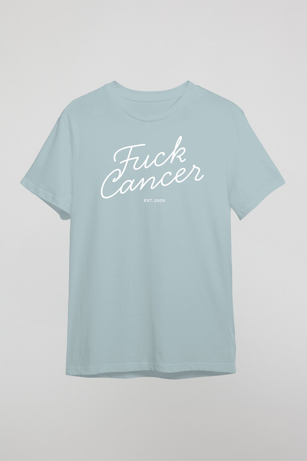 F Cancer Classic Script Tee - Blue