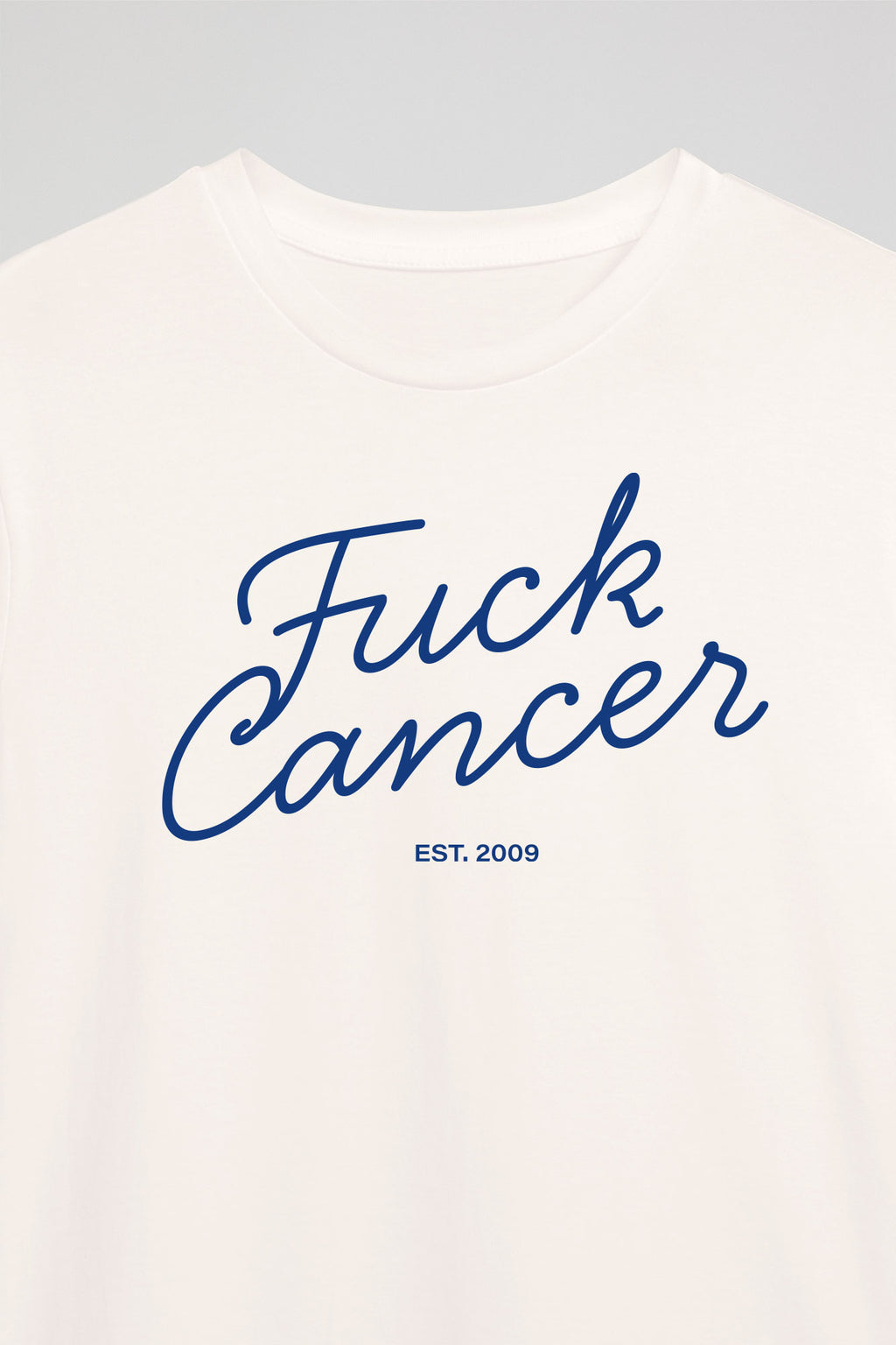 F Cancer Classic Script Tee - White