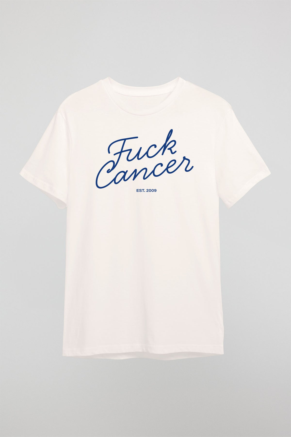 F Cancer Classic Script Tee - White