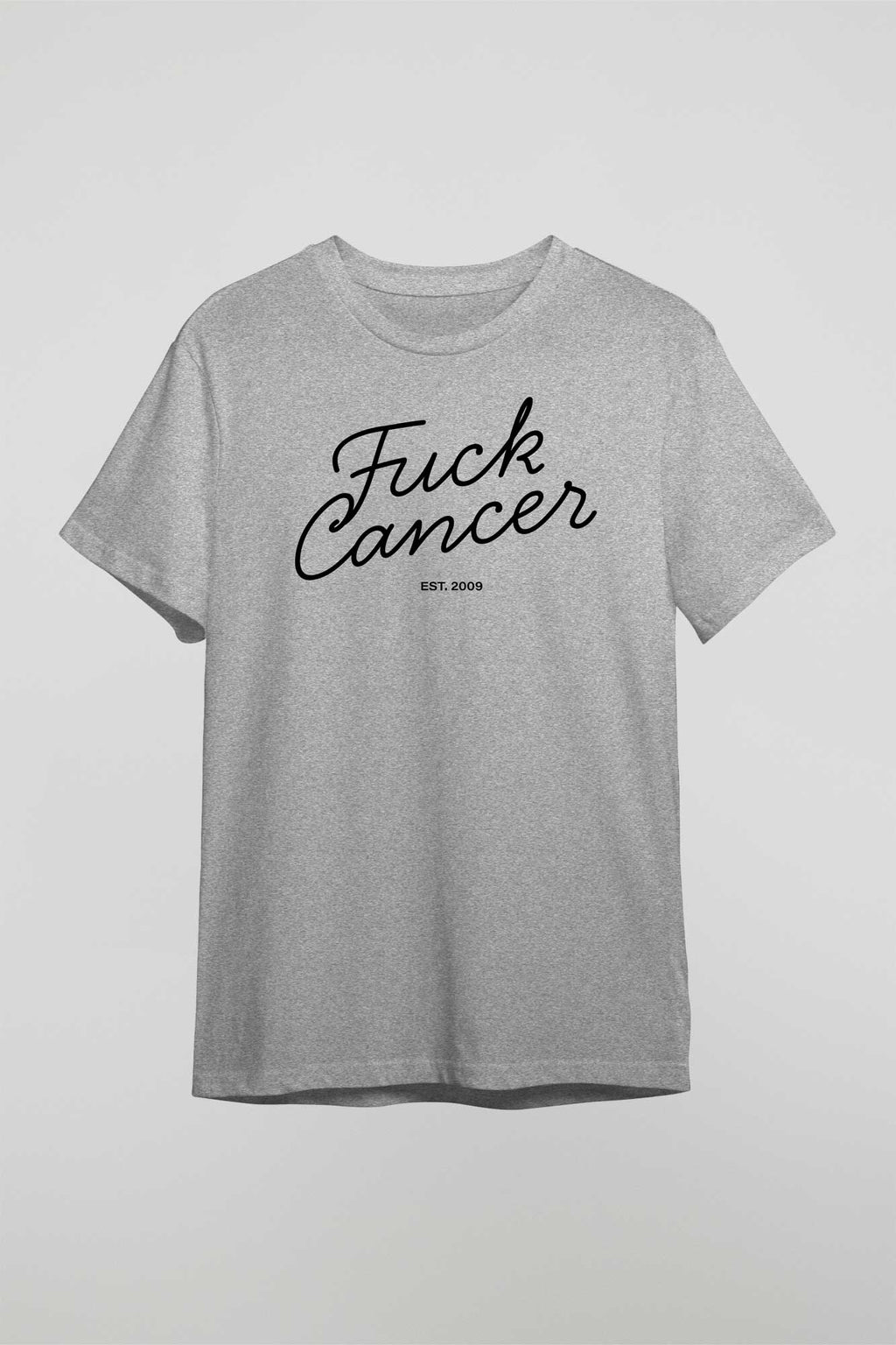 F Cancer Classic Script Tee - Grey