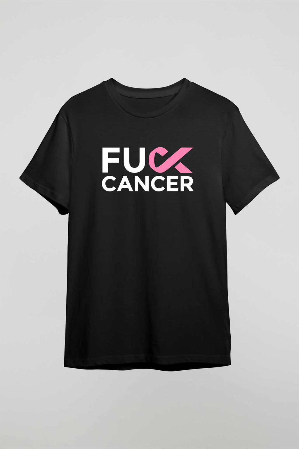 F Cancer Stacked Logo Tee - Breast Cancer