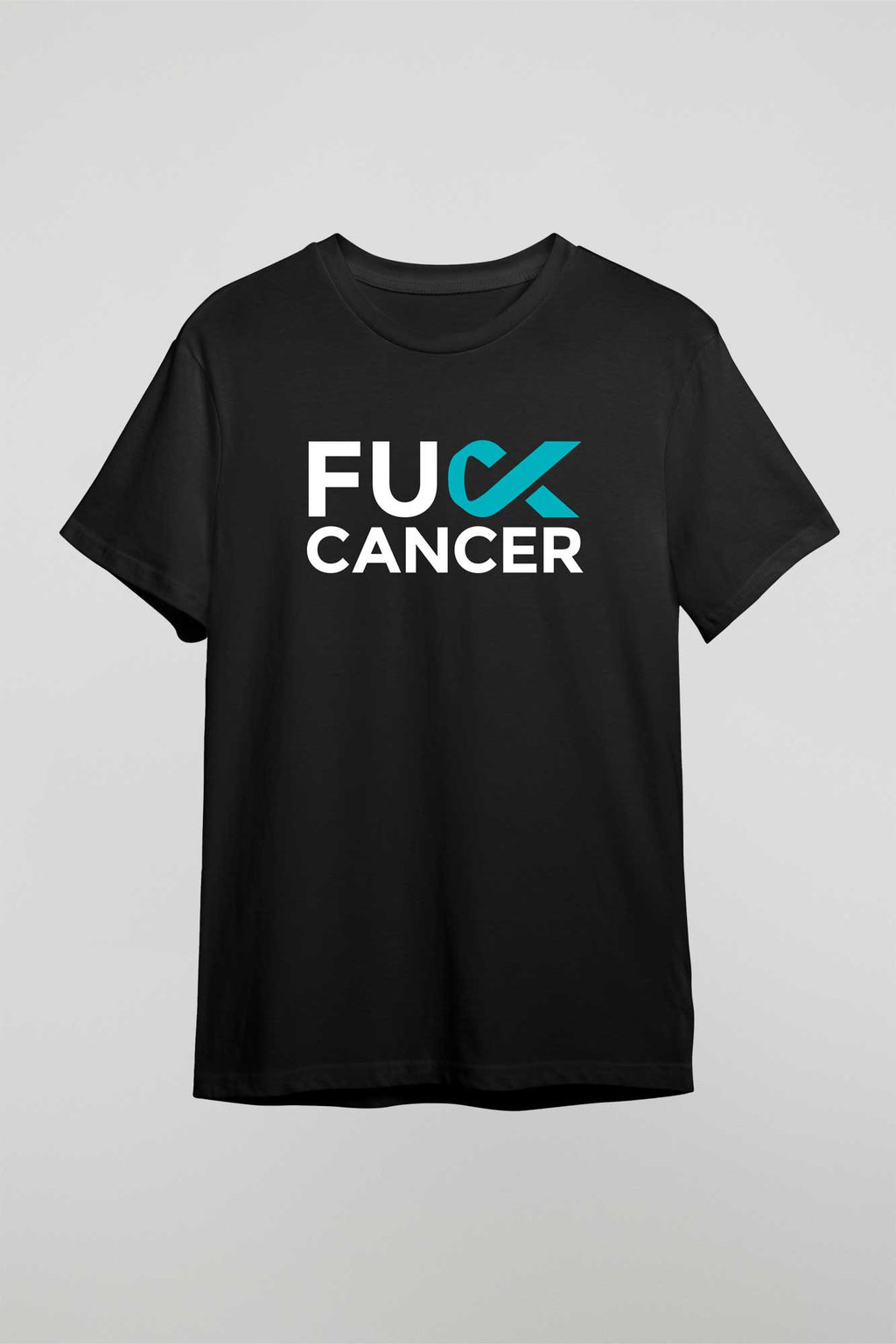 F Cancer Stacked Logo Tee - Ovarian Cancer