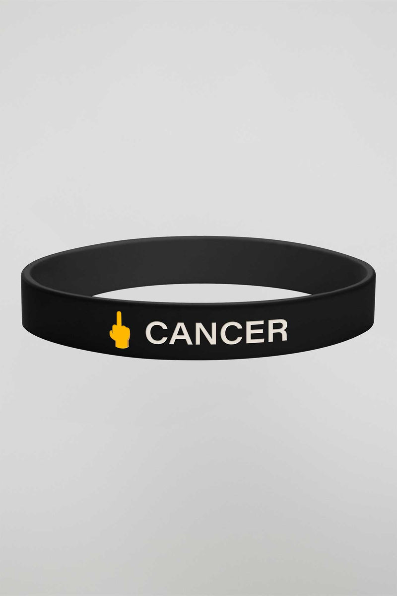 F Cancer Gesture Silicone Bracelet