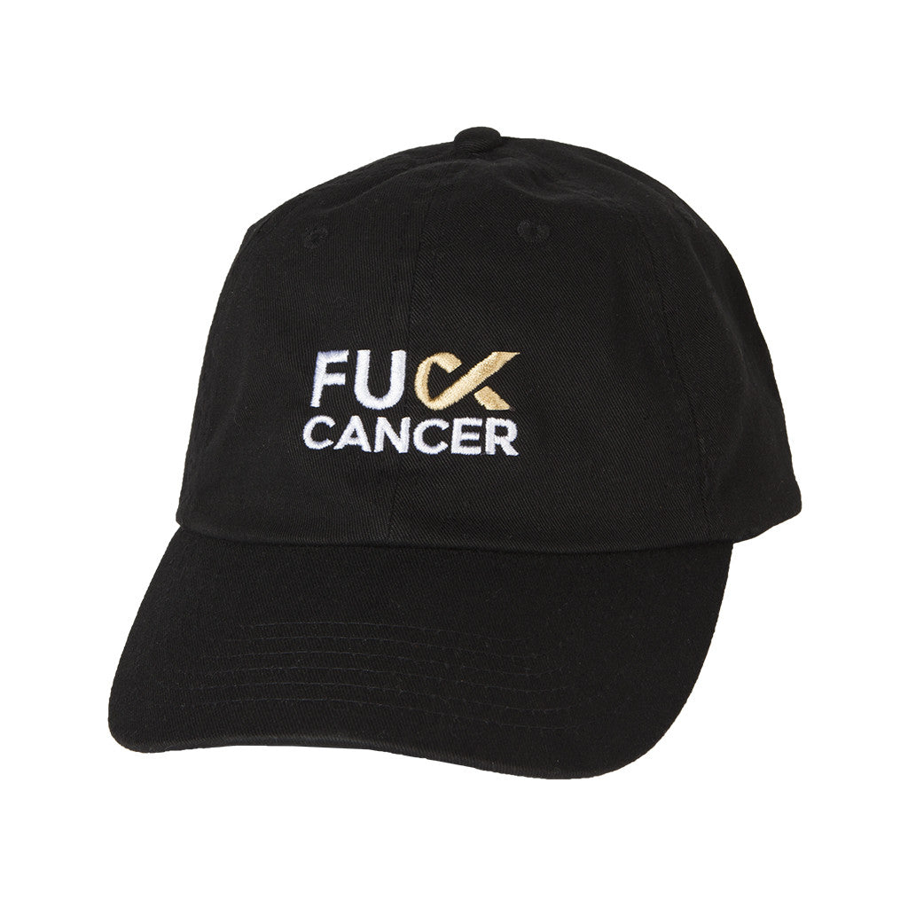 F Cancer black dad hat 