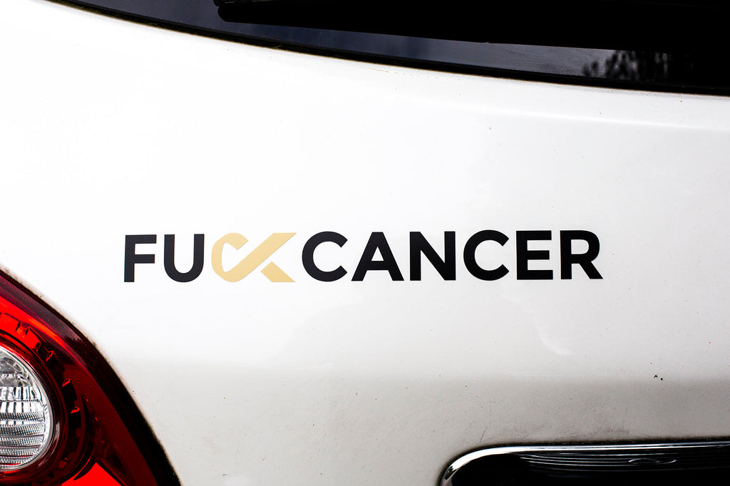 F Cancer car decal black