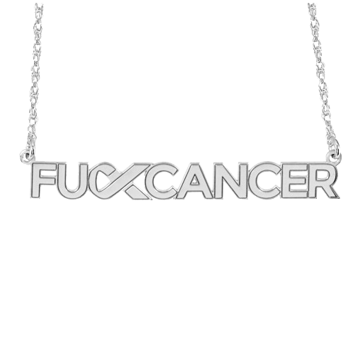 F Cancer silver logo necklace 