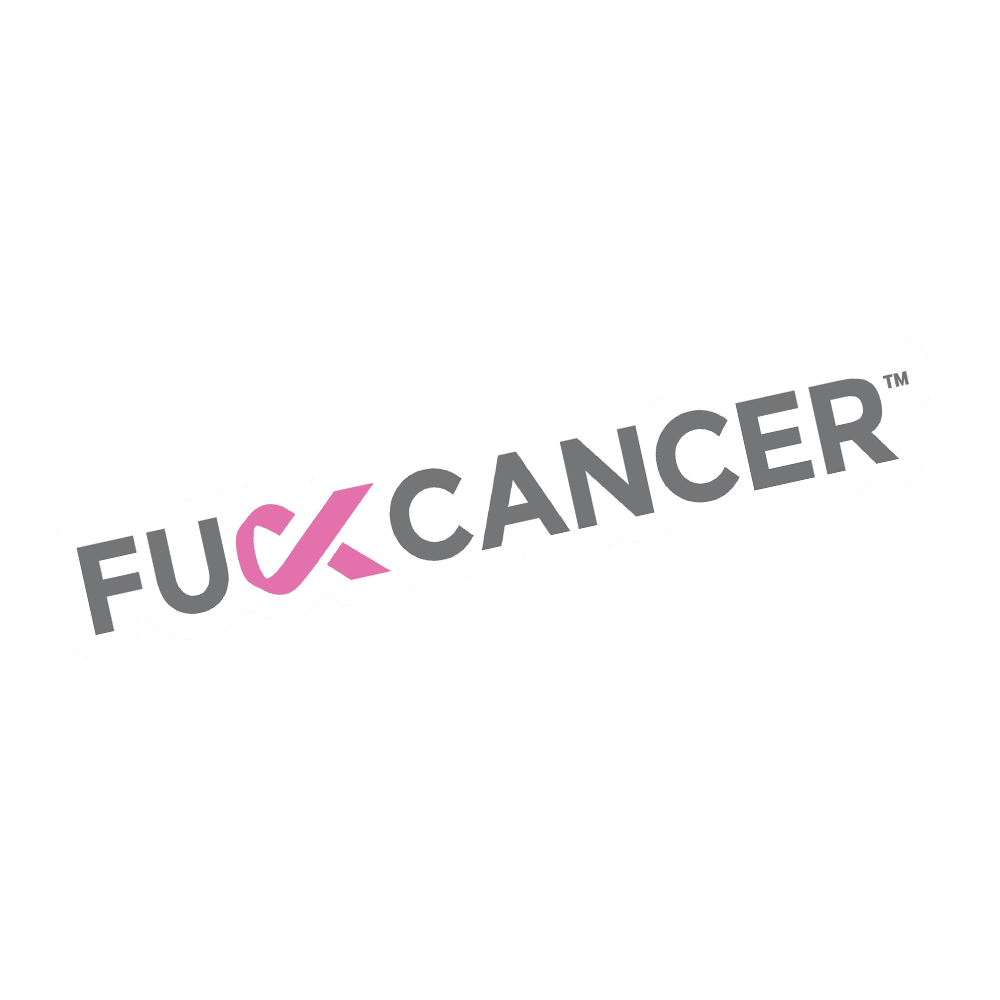 Pink F Cancer logo sticker pack 