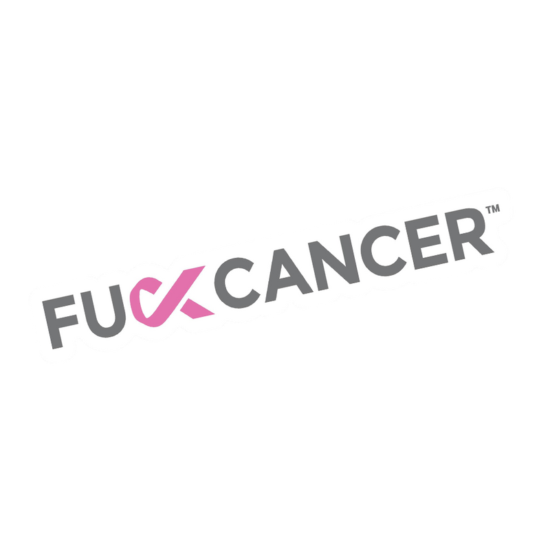 Pink F Cancer logo sticker pack 